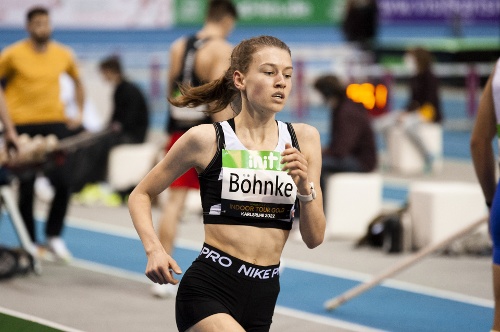 Bianca Böhnke über 1500 m beim Indoor Meeting Karlsruhe © Frederick Kämpfert